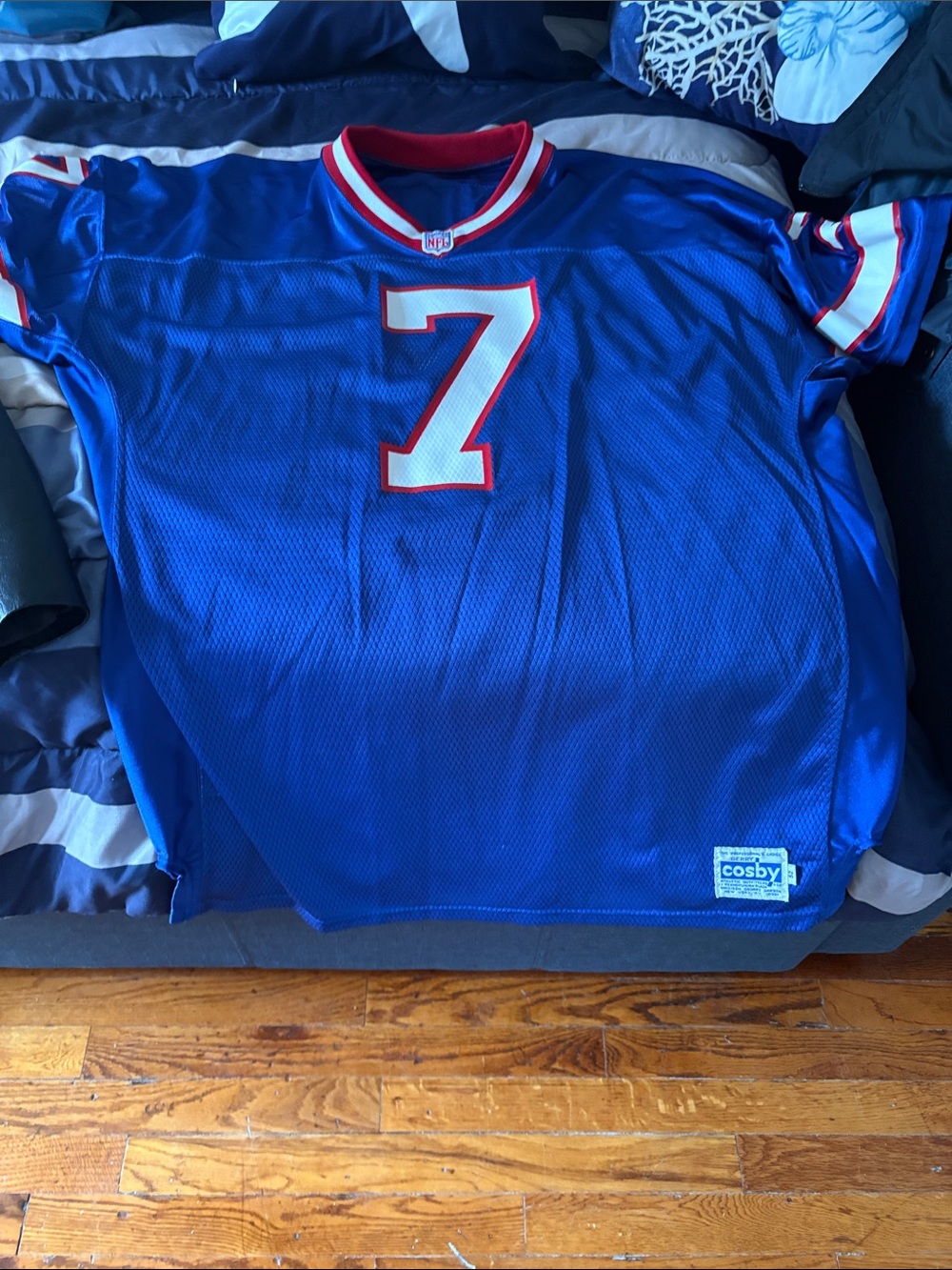 Blue Number 7 Men’s Football Jersey - Unbranded